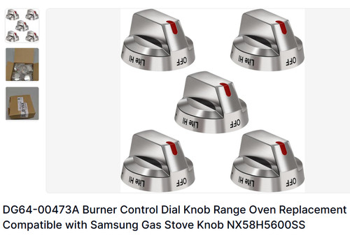 Gas stove range - 5x, knobs